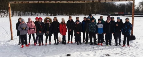 Bieg noworoczny dziewcząt i chłopców szkół podstawowych w Szczecinie
